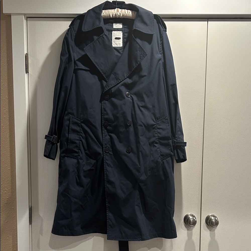 Men's Navy Trench Coat NWOT